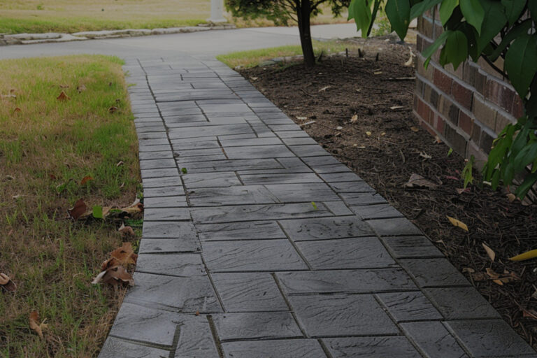 A Stamped Concrete Walkway